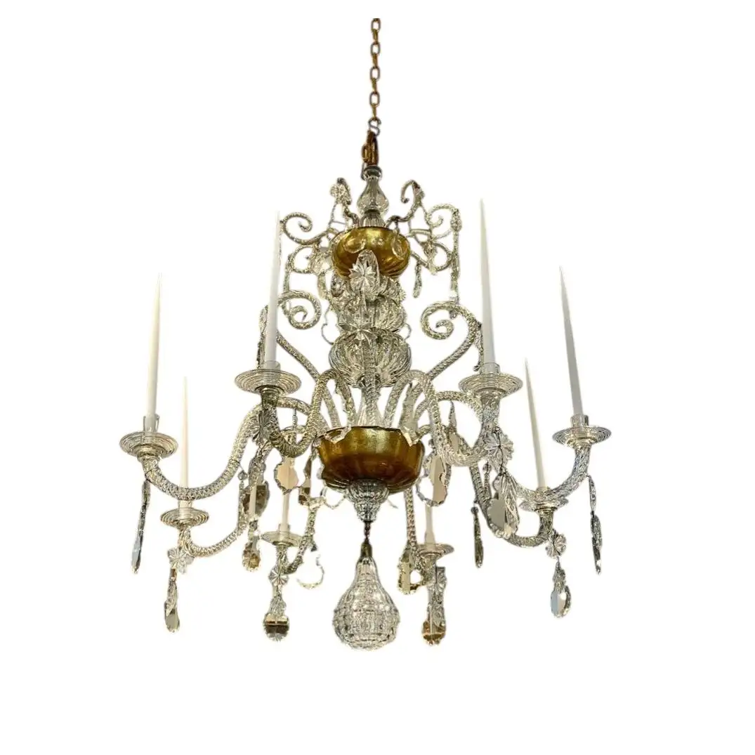 18th Century Italian Blown Glass Rococo Chandelier - Image 3