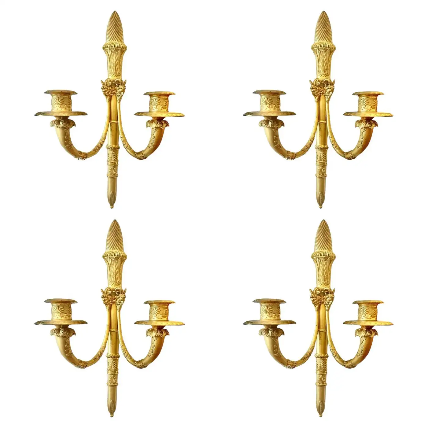 Set of Four Late 18th Century Neoclassical Ormolu Wall Sconces