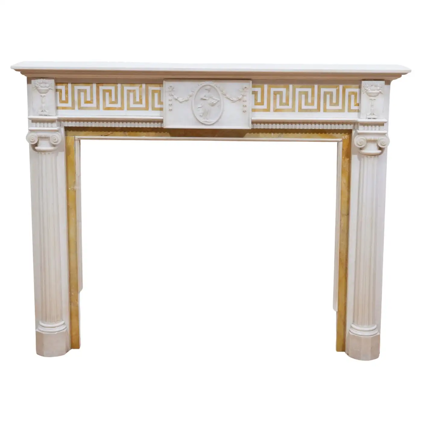 19th Century George III Marble Fireplace Mantel