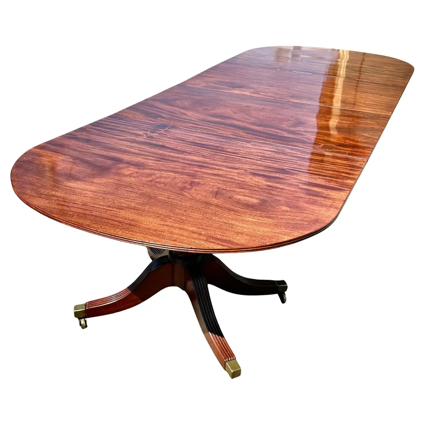 Early 19th Century Regency Two Pedestal Dining Table