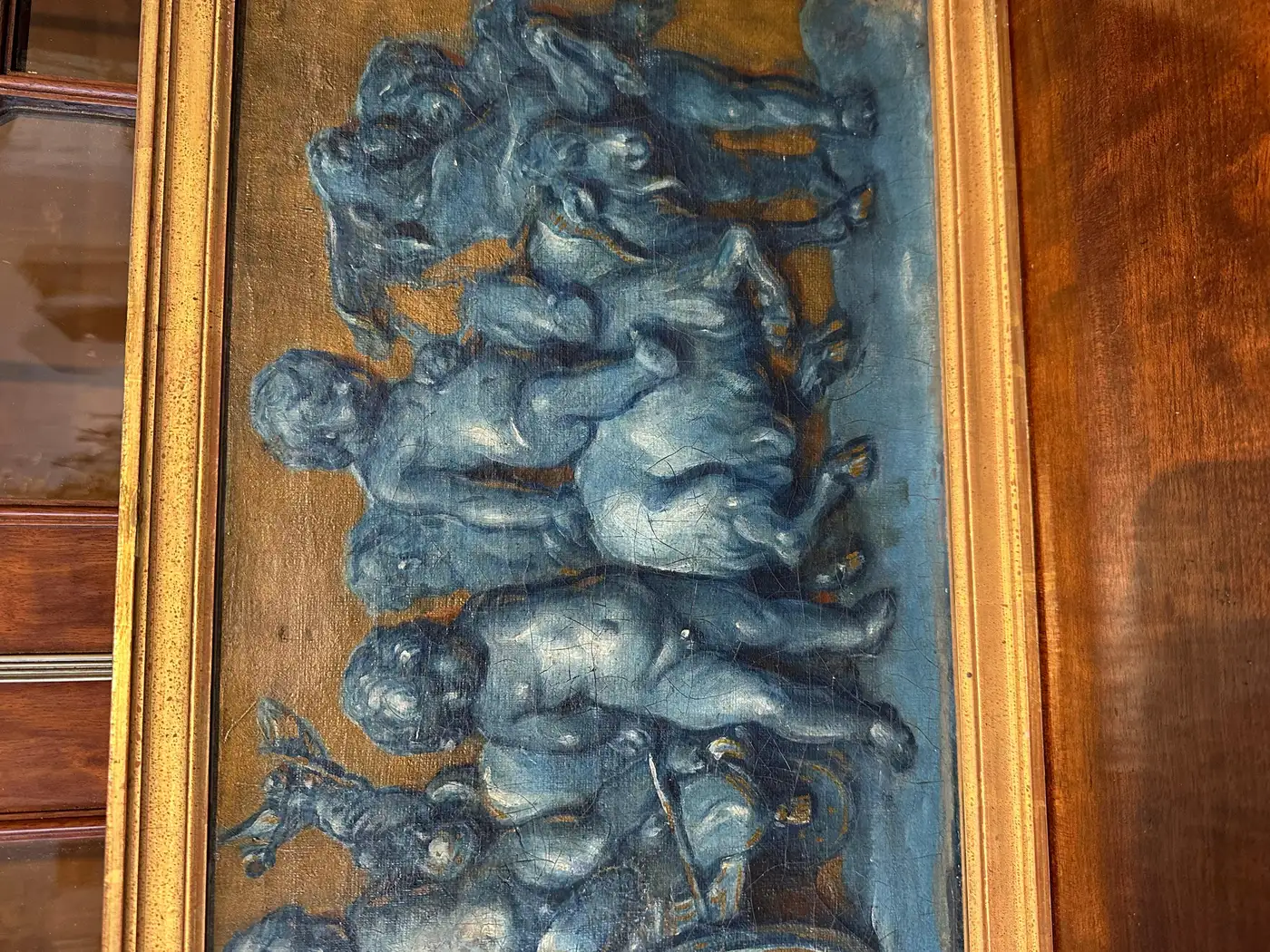 Three Early 19th Century Italian Grisaille Paintings of Putti - Image 5