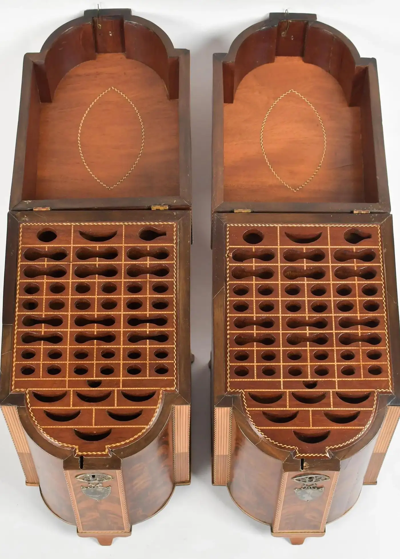 Pair of 18th Century George III Inlaid Mahogany Knife or Cutlery Boxes - Image 5