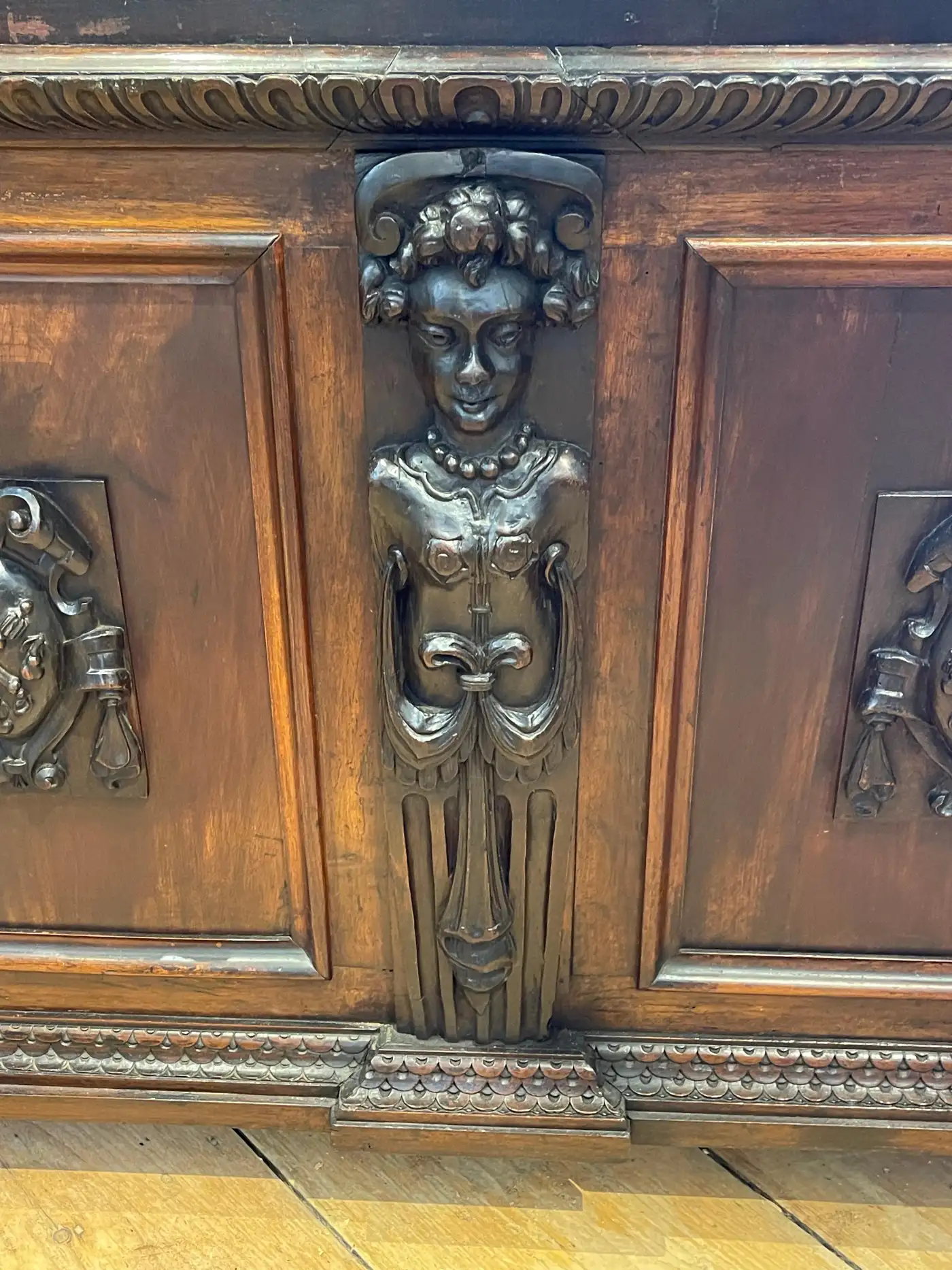 Italian Renaissance Walnut Collector's Cabinet or Vargueno - Image 5