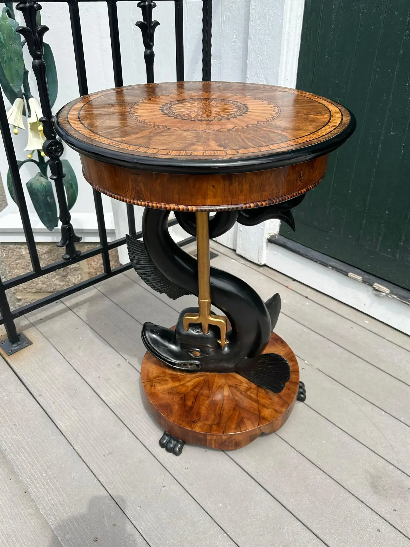 Early 19th Century Italian Neoclassical Dolphin Side Table - Image 7