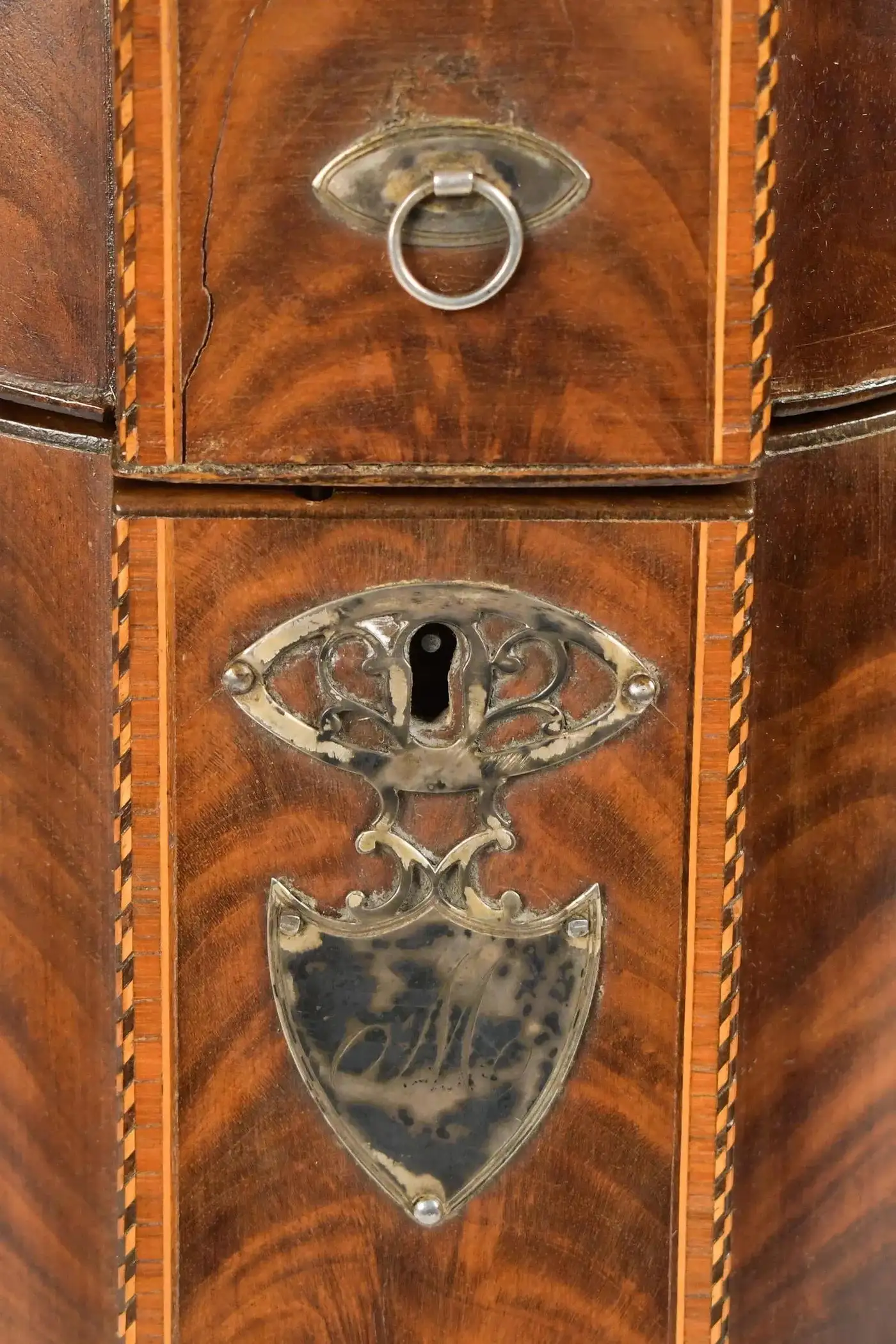 Pair of 18th Century George III Inlaid Mahogany Knife or Cutlery Boxes - Image 11