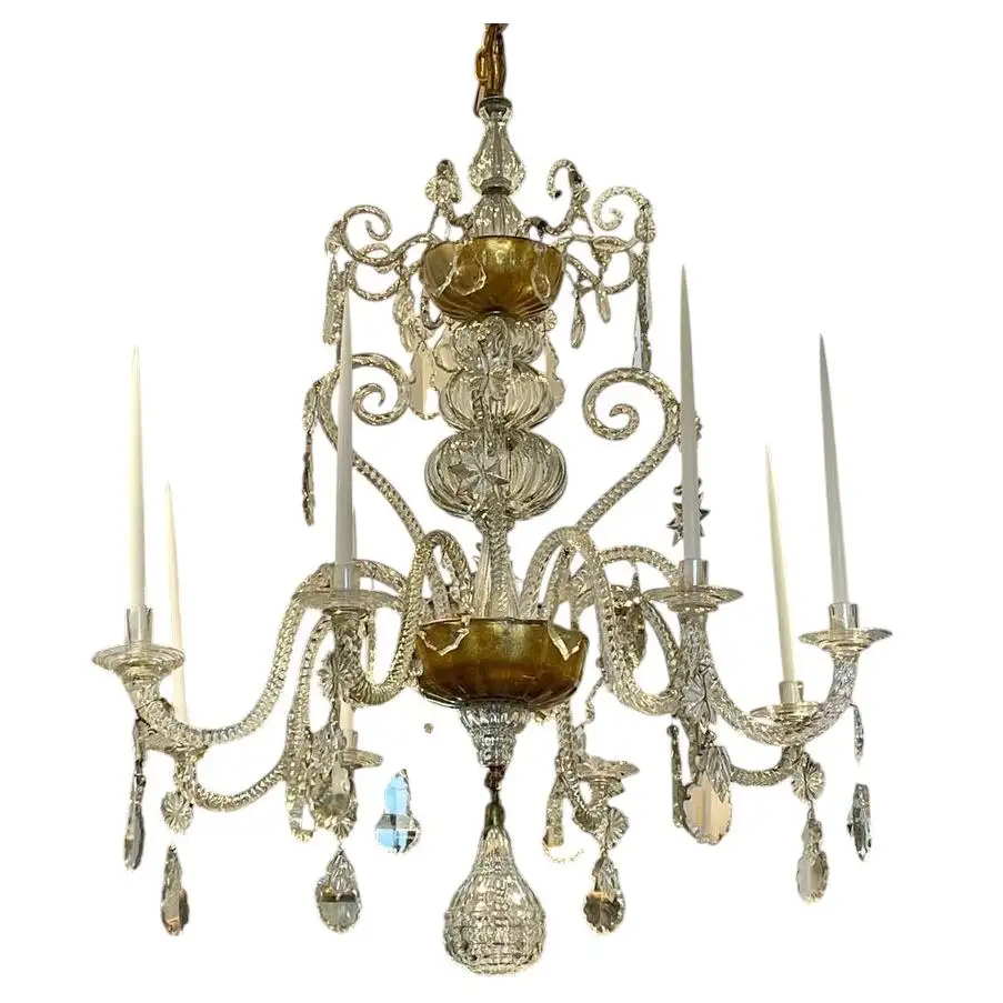 18th Century Italian Blown Glass Rococo Chandelier - Image 2