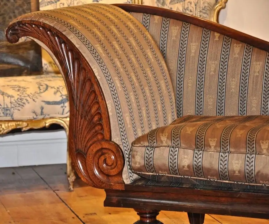 Period English Regency Hardwood Recamier in Manner of Marsh and Tatham - Image 3