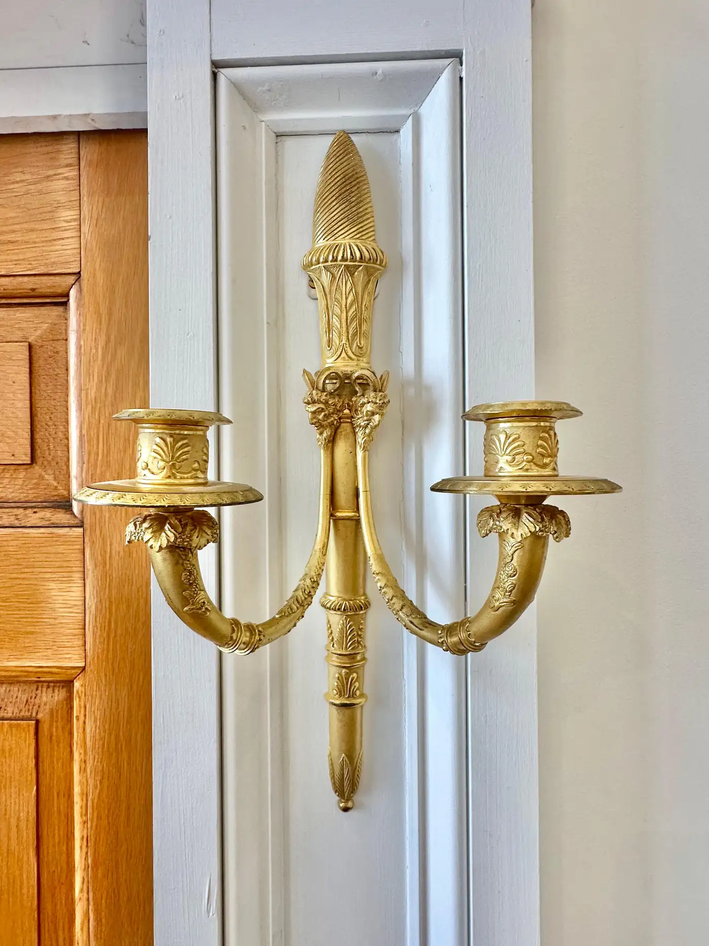 Set of Four Late 18th Century Neoclassical Ormolu Wall Sconces - Image 6