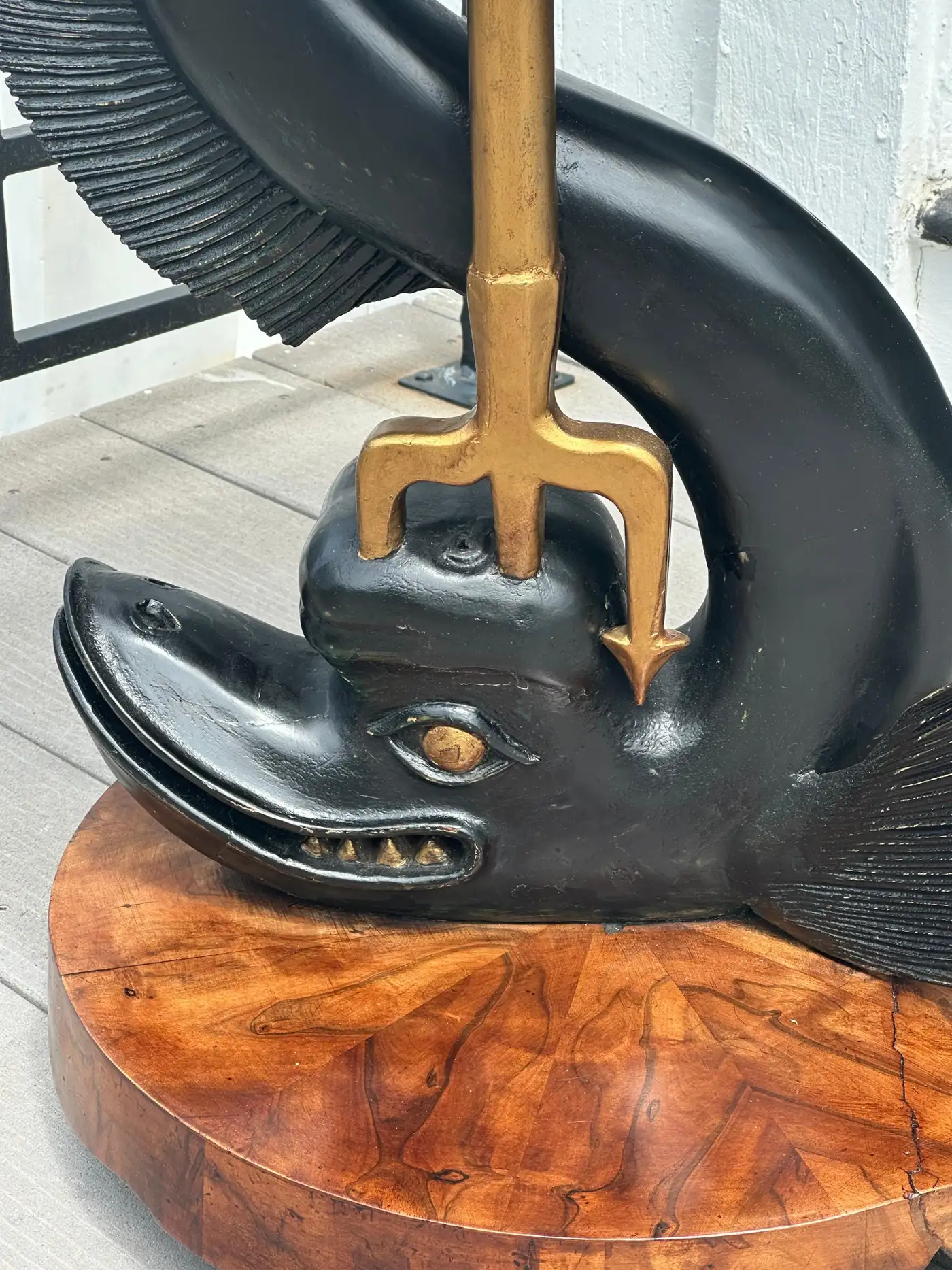 Early 19th Century Italian Neoclassical Dolphin Side Table - Image 4