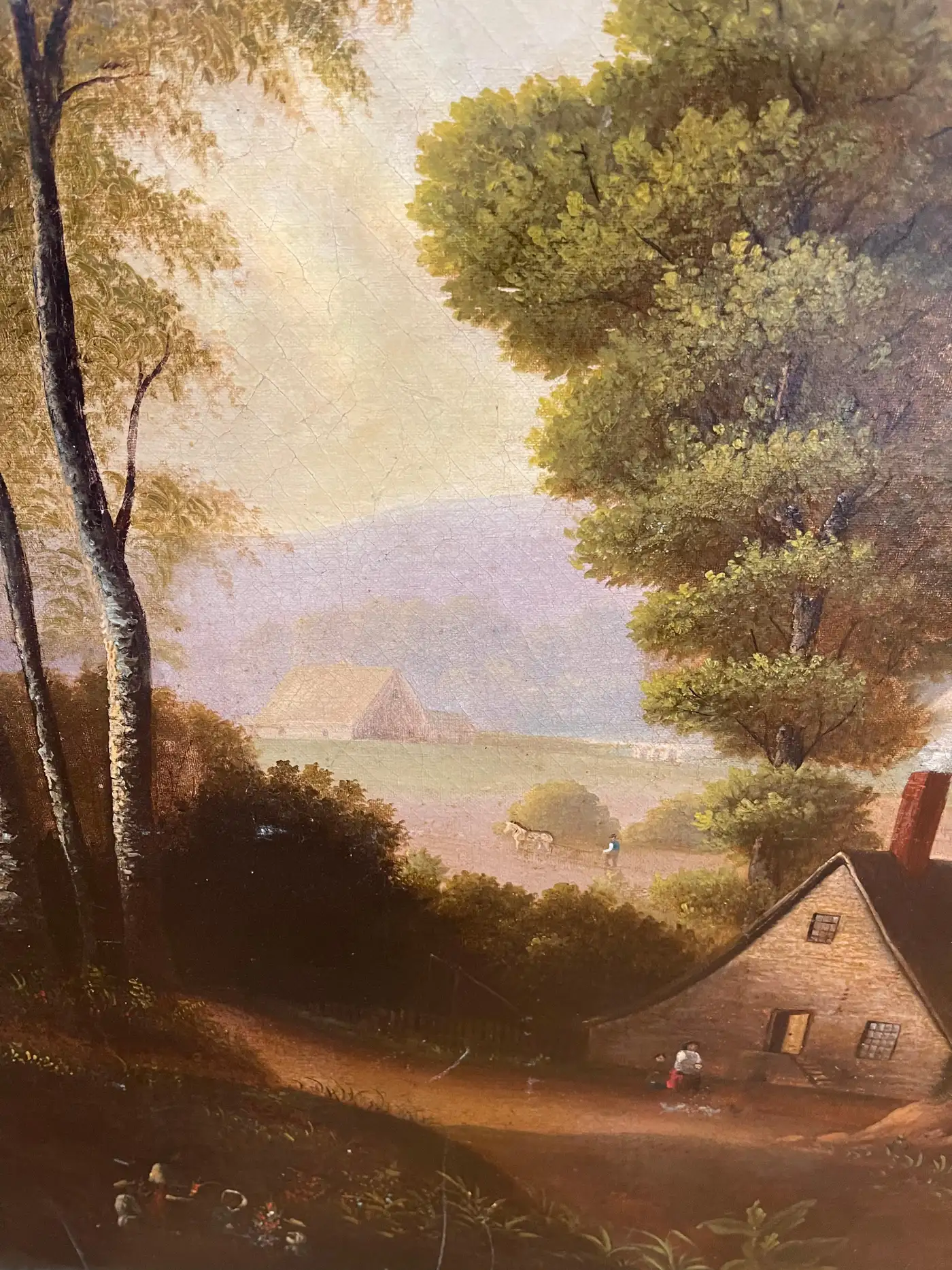 19th Century American Landscape Painting in Style of George Caleb Bingham - Image 8