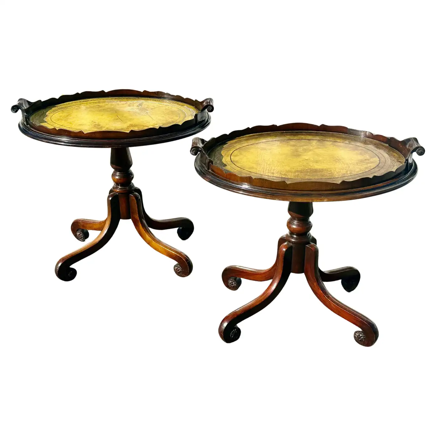 Pair of Regency Style Tray Top Side Tables